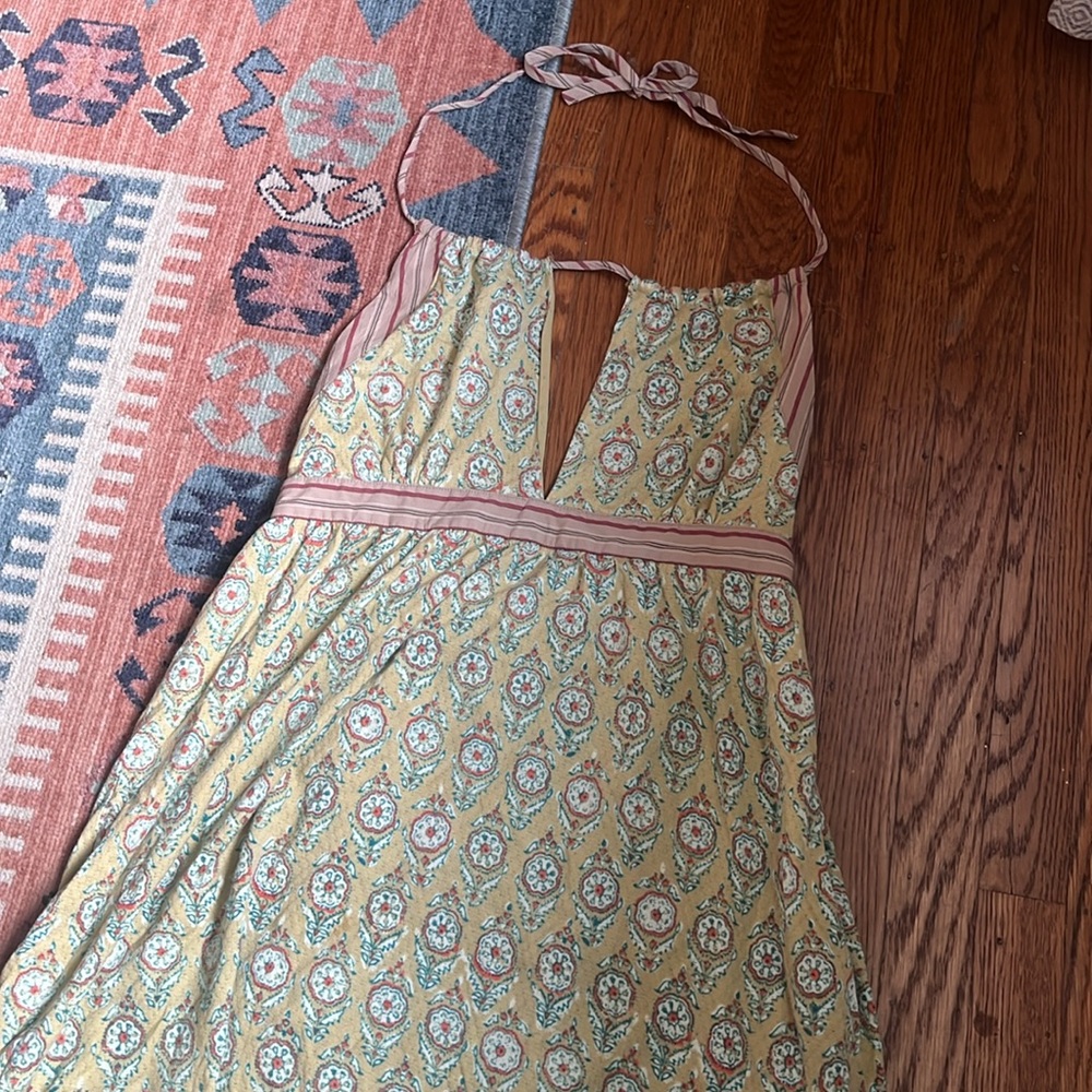 Free People Yellow and Pink Mini Dress - Picture 2 of 11